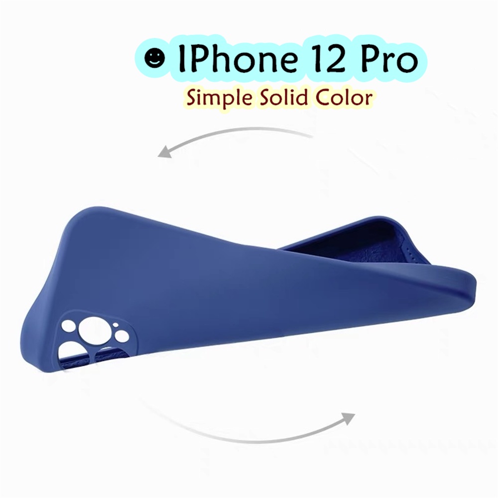 สําหรับ IPhone 12 Pro Case Sense of Premium Silicone Full Case Classic Solid Color Phone Case Cover