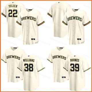 Yt3 เสื้อเบสบอล เสื้อคาร์ดิแกน ลาย Milwaukee Brewers Yelich Burnes Williams พลัสไซซ์ TY3