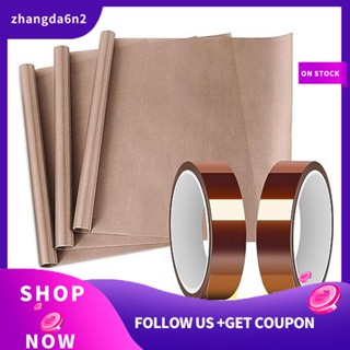 【พร้อมส่ง】PTFE แผ่นเทปความร้อน 16 X 20 นิ้ว และ 2 ม้วน 20 มม. X 33 ม. ทนทาน ใช้งานง่าย 16 X 20 นิ้ว