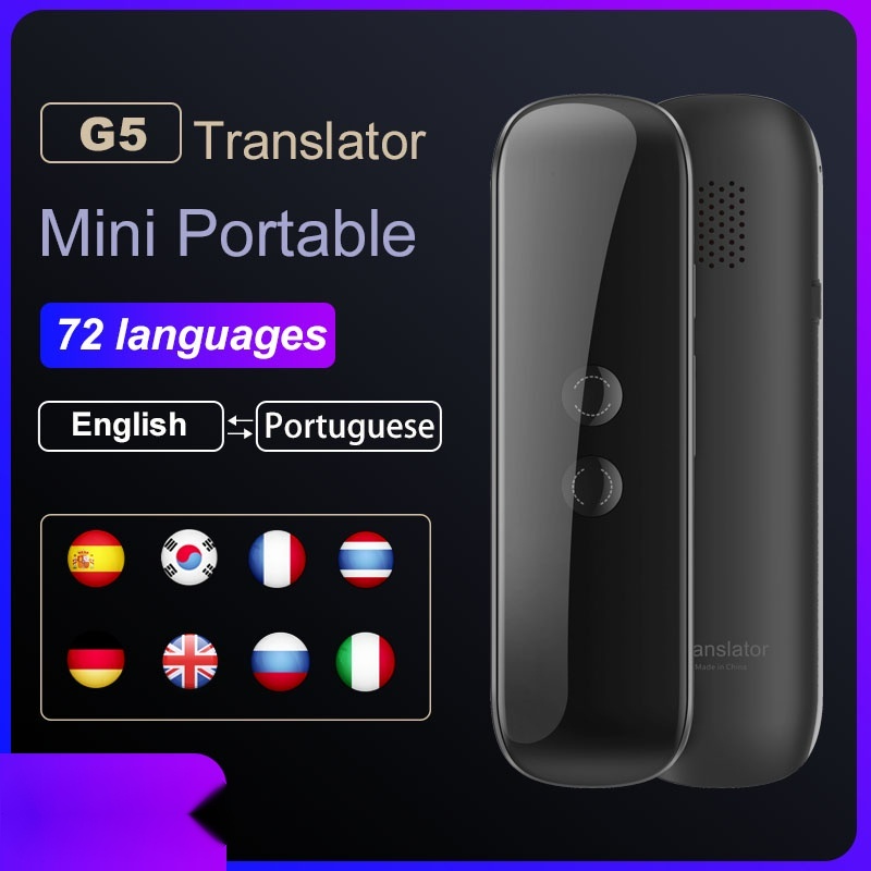 เครื่องแปลภาษา G5 70 ภาษา แปลภาษาได้ทันที ไร้สาย ขนาดเล็ก 2 ทาง เรียลไทม์ APP อุปกรณ์บลูทูธ
