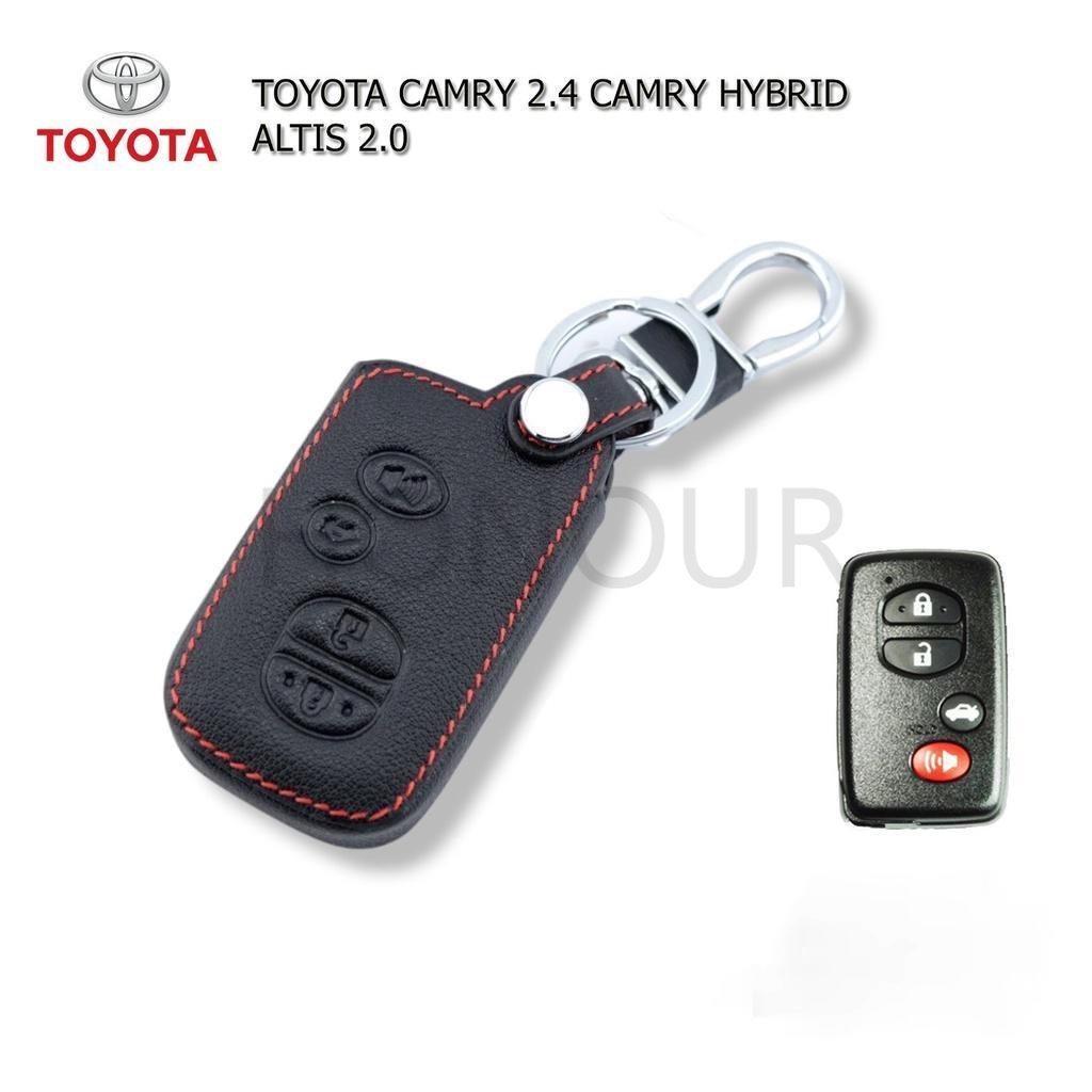 🚗ซองหนังกุญแจรถ TOYOTA CAMRY ปลอกหุ้มพวงกุญแจรถยนต์ รุ่น TOYOTA CAMRY 2.4 CAMRY HYBRID ALTIS 2.0(มีโลโก้)