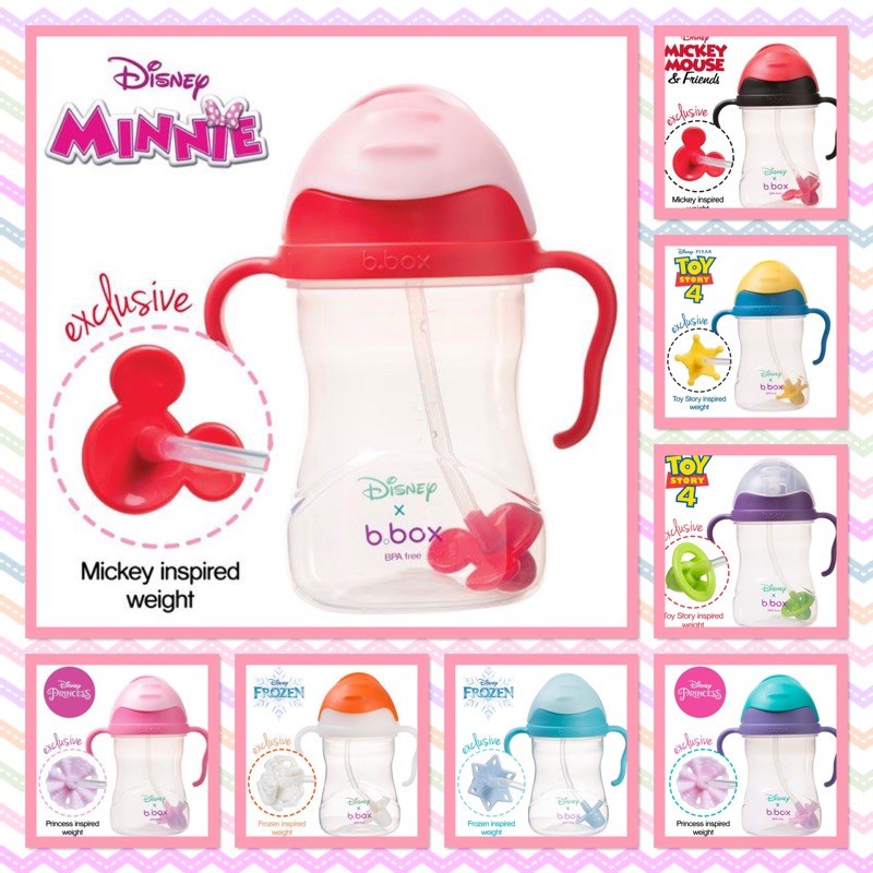🟠แก้วหัดดูด🟠จากออสเตเรีย🇦🇺B.box Disney👨‍👩‍👧‍👦หัดดูด หัดดื่ม ขวดน้ำ สำหรับ เด็ก ฝึกการ ดูด หลอด การ์ต
