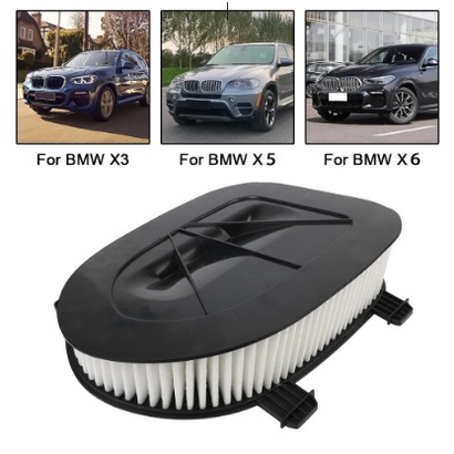 ไส้กรองอากาศรถยนต์ สําหรับ BMW X3 X5 X6 F25 F15 E72 E71 E70ตัวกรองอากาศ2.0-3.0L 13717811026