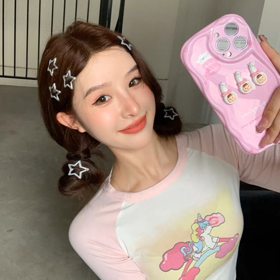 10 ชิ้น/เซ็ตเลื่อมดาวห้าแฉกกิ๊บสาวน่ารักกิ๊บติดผมไม่มีรอยต่อคลิปหน้าม้าเครื่องประดับผมแฟชั่น ราคา ถูกที่สุด ดีลบีเคเค แกลเลอรีภาพที่ 2