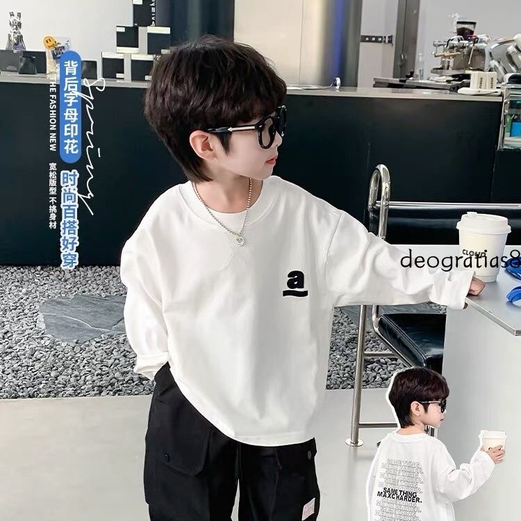 [100-160] เสื้อกันหนาว แขนยาว ผ้าฝ้ายแท้ แฟชั่นฤดูใบไม้ผลิ ฤดูใบไม้ร่วง สําหรับเด็กผู้ชาย 2023