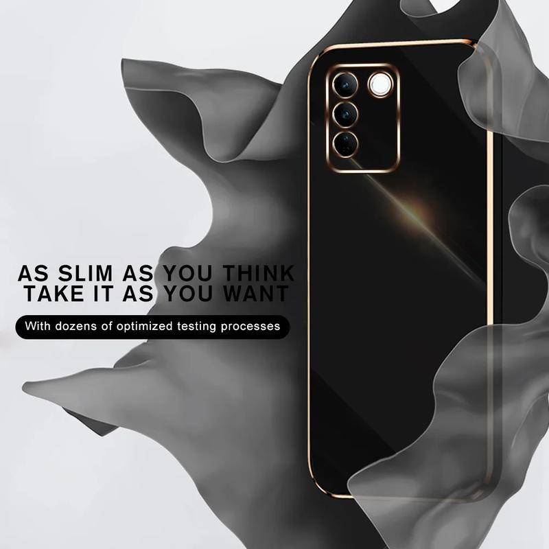 สําหรับ Vivo iQOO Z7x Z7 U5x Z5 U5 Z1x Pro 6D ชุบไฟฟ้าเคสโทรศัพท์ TPU นุ่ม