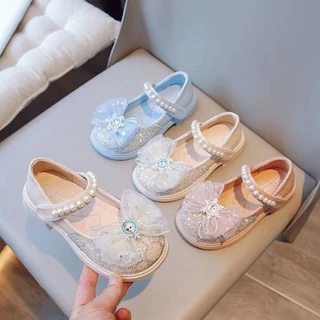 ((พร้อมส่ง) ใหม่ รองเท้าหนัง ประดับคริสตัล พลอยเทียม ขนาดเล็ก สไตล์เจ้าหญิงเอลซ่า แฟชั่นฤดูใบไม้ผลิ ฤดูใบไม้ร่วง สําหรับเด็กผู้หญิง 25-36 2023