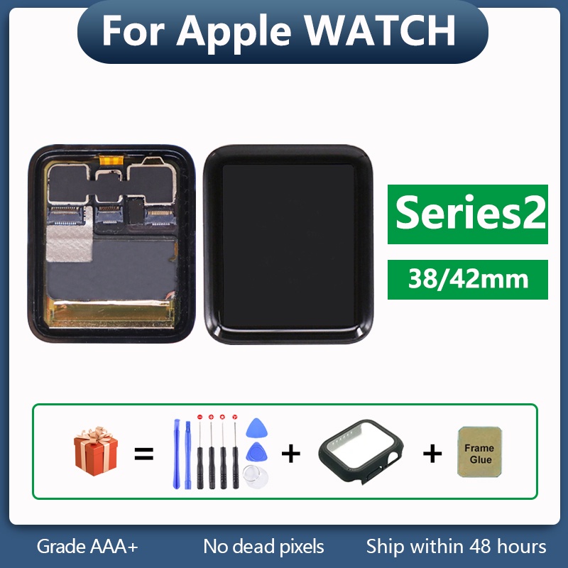 Oled อะไหล่หน้าจอสัมผัสดิจิทัล LCD 38 มม. 42 มม. สําหรับ APPLE Watch Series 2 / Edition Series 2