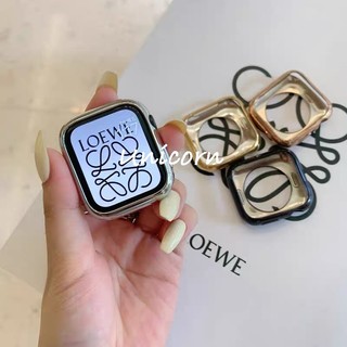 Electroplate TPU Soft Half Case สําหรับ Apple Watch 10 9 8 7 3 42 มม.46 มม.38 มม.45 มม.เปลือกป้องกันสําหรับ iWatch 4 5 6 44 มม.40 มม.41 มม.กันชน