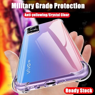 สําหรับ Vivo V20 Pro Vivo 2018 บาง โปร่งแสง ซิลิโคน เจลลี่ เคส นิ่ม พร้อมสี่มุม เสริม โปร่งใส เคส