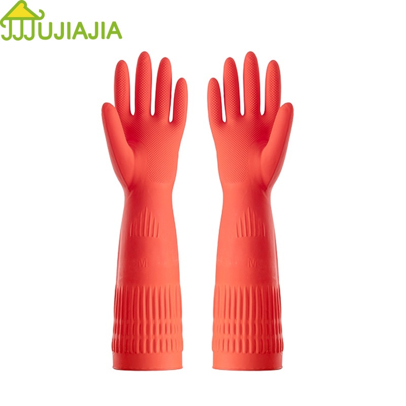 Jujiajia ถุงมือยาง กันน้ํา ทนต่อการสึกหรอ สําหรับทําความสะอาดห้องครัว