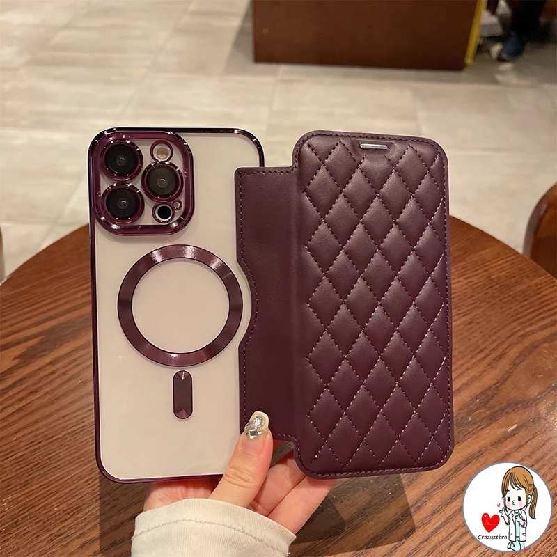 เคสโทรศัพท์มือถือหนัง แบบฝาพับแม่เหล็ก พร้อมช่องใส่บัตร และแหวนแม่เหล็ก หรูหรา สําหรับ IPhone 14 Pro Max 13 11 12 Pro Max 14 Plus Promax ราคา ถูกที่สุด ดีลบีเคเค แกลเลอรีภาพที่ 4