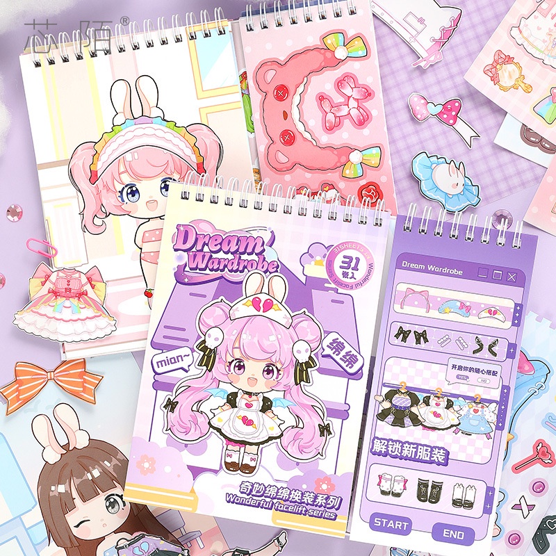 (31 รูป/ชิ้น) สติกเกอร์ ลายการ์ตูนเด็กผู้หญิง หัวใจน่ารัก DIY สําหรับติดตกแต่งเต็นท์