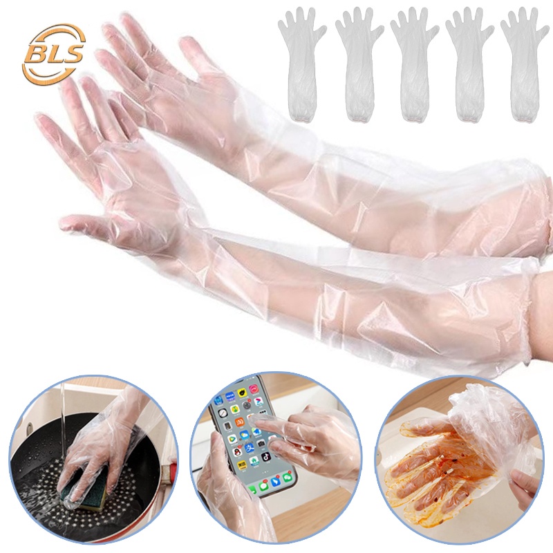 ถุงมือใส แบบใช้แล้วทิ้ง ฟู้ดเกรด ถุงมือทําความสะอาดจาน ในครัวเรือน 10 ชิ้น