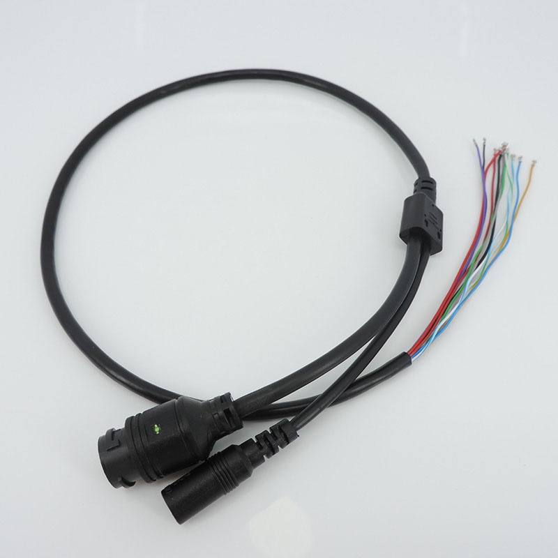 โมดูลกล้องวงจรปิด POE IP PCB 11 คอร์ RJ45 DC ตัวเมีย กันน้ํา พร้อม 4/5(+) 7/8(-) THK2
