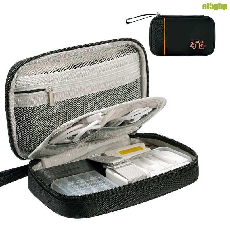 กระเป๋าเก็บของดิจิตอลมัลติฟังก์ชั่น Travel Data Cable Organizer Case [XJ]