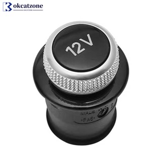 Okcatzone ฝาครอบที่จุดบุหรี่ในรถยนต์ ชุบโครเมี่ยม 12V สําหรั…
