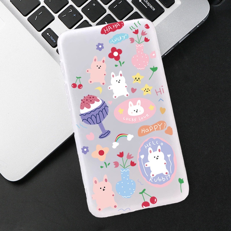 เคสซิลิโคน TPU แบบนิ่ม ลายการ์ตูน สีชมพู กันตก สําหรับ Moaan InkPalm 5 e-Book 5.2 นิ้ว