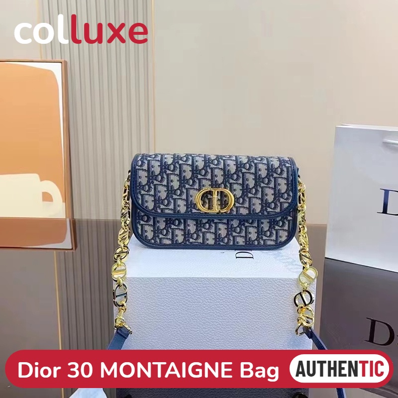 แบรนด์ใหม่และเป็นของแท้/ ดิออร์ Dior 30 MONTAIGNE AVENUE สุภาพสตรี/กระเป๋าสะพายไหล่/กระเป๋าสะพายข้าง/กระเป๋าสะพายโซ่