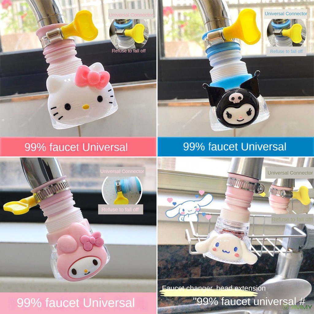 SANRIO อุปกรณ์ต่อขยายก๊อกน้ํา ป้องกันน้ํากระเซ็น ลาย My Melody Cinnamoroll Pochacco สําหรับห้องครัว