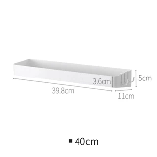 Omocha | Plastic Wall Shelf ชั้นวางของติดผนัง ไม่ต้องเจาะ ติดกาว สำหรับห้องน้ำ/ห้องครัว มินิมอล