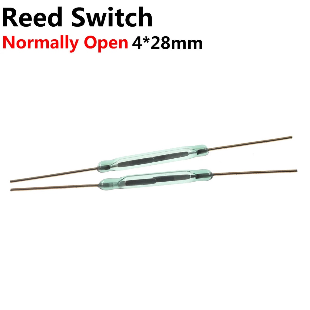 10 ชิ้น N/O Reed สวิทช์สวิทช์แม่เหล็ก 4*28 มิลลิเมตรปกติเปิดแม่เหล็ก Induction สวิทช์