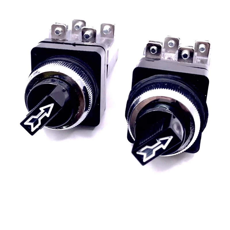 Switch Selector ซีเลคเตอร์ 2จังหวะ 3จังหวะ สวิตช์ลูกศร ขนาด 25-30mm 6A/250V 1NO มีขอพร้อมส่งในไทย