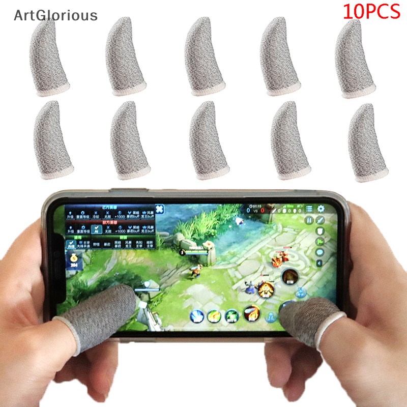 ถุงมือเล่นเกมมือถือ กันเหงื่อนิ้วหัวแม่มือ 10 ชิ้น