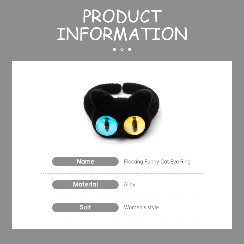 Niche Design แหวนมอนสเตอร์ Flocking สำหรับสุภาพสตรี แหวนวินเทจเรียบง่าย แหวนแฟชั่นอารมณ์-Krismile.th