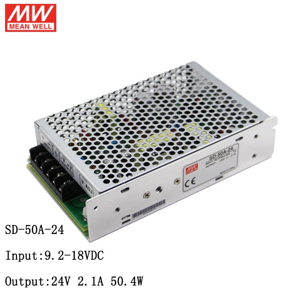 MEAN WELL SD-50A-24 9.2 ~ 18V DC ถึง 24V DC 50W DC-DC Converter Switching Power Supply 12V ถึง 24V 2