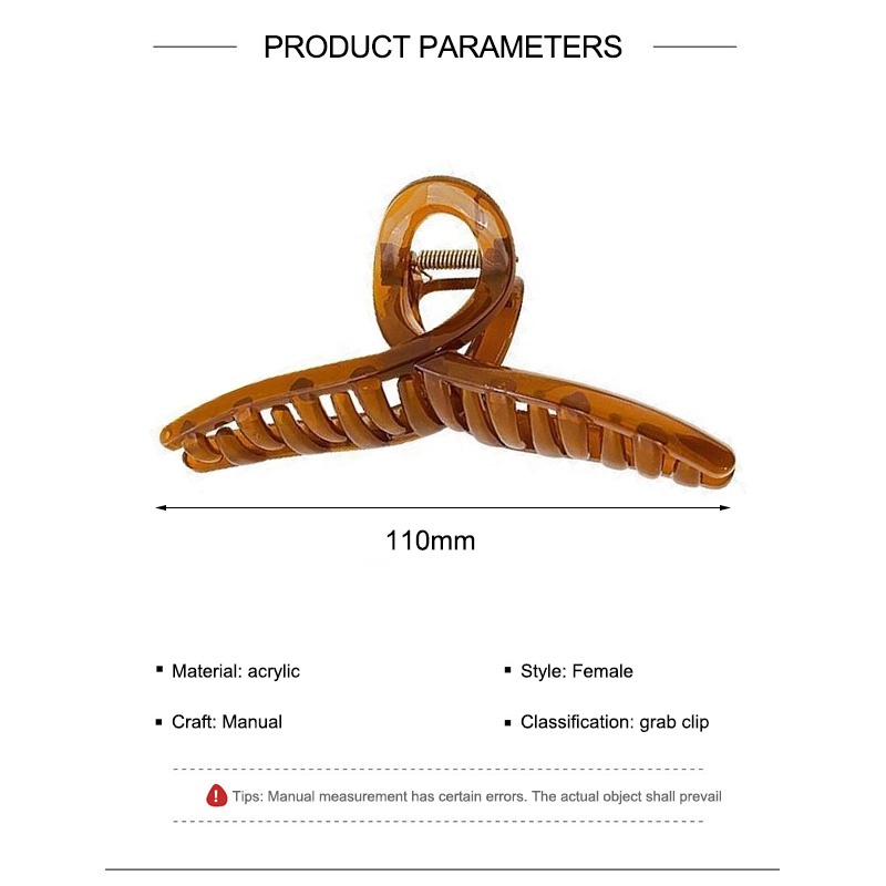 พร้อมส่งกิ๊บติดผมใหญ่ส์ใสเกาหลีแฟชั่นจับคลิปสำหรับผู้หญิงเครื่องประดับผม.COD - รูปที่ 4