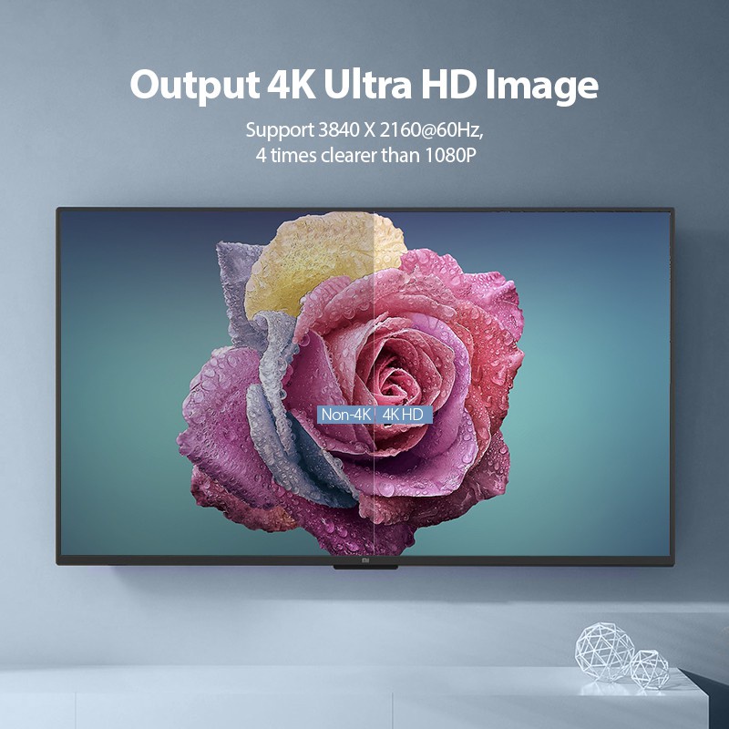 Vention สาย HDMI 2.0 สาย Super Slim HDMI รองรับสายต่อ HDMI 4K 60Hz 3D