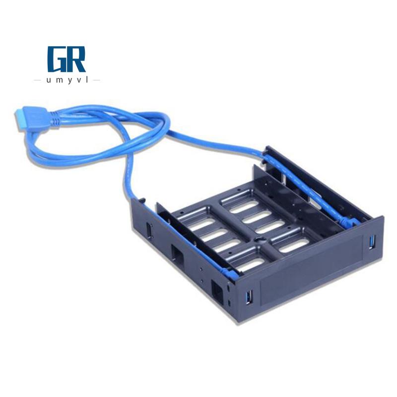 【grumyvl】แผงด้านหน้า Usb 3.0 2 ชิ้น พร้อมอุปกรณ์ 3.5 นิ้ว HDD หรือ 2.5 นิ้ว SSD HDD เป็นฟล็อปปี้ 5.2