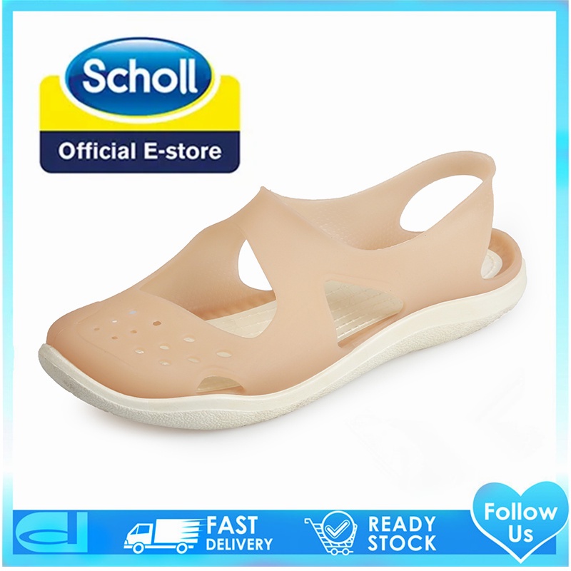 Scholl รองเท้าผู้หญิง scholl scholl scholl รองเท้าแตะชายหาดแบนผู้หญิง scholl Slides รองเท้า scholl ผ