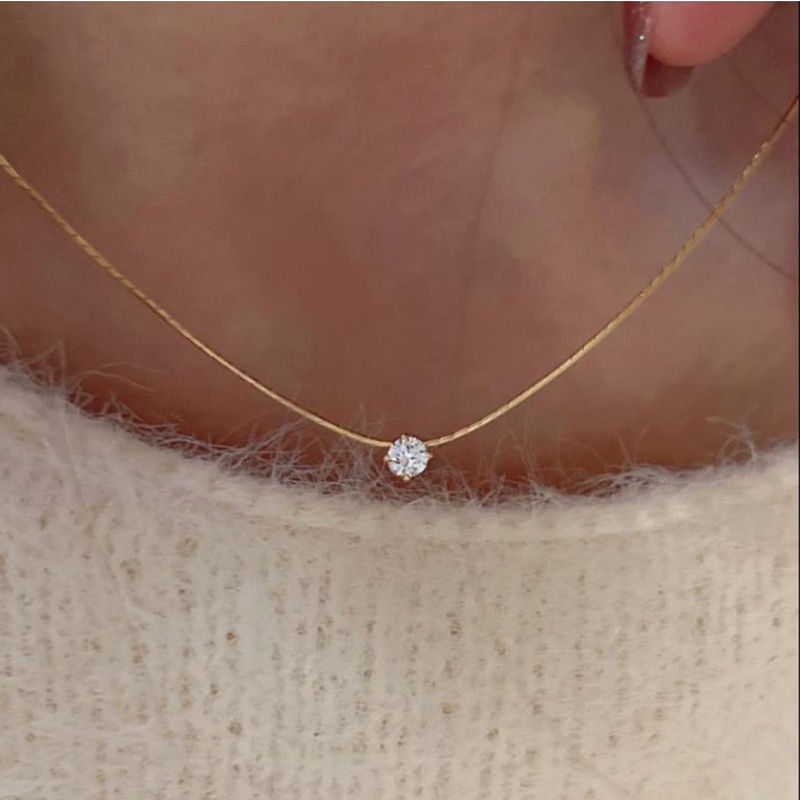 1 ชิ้น แฟชั่น สเตนเลส จี้คริสตัล สร้อยคอ สําหรับผู้หญิง เครื่องประดับ อุปกรณ์