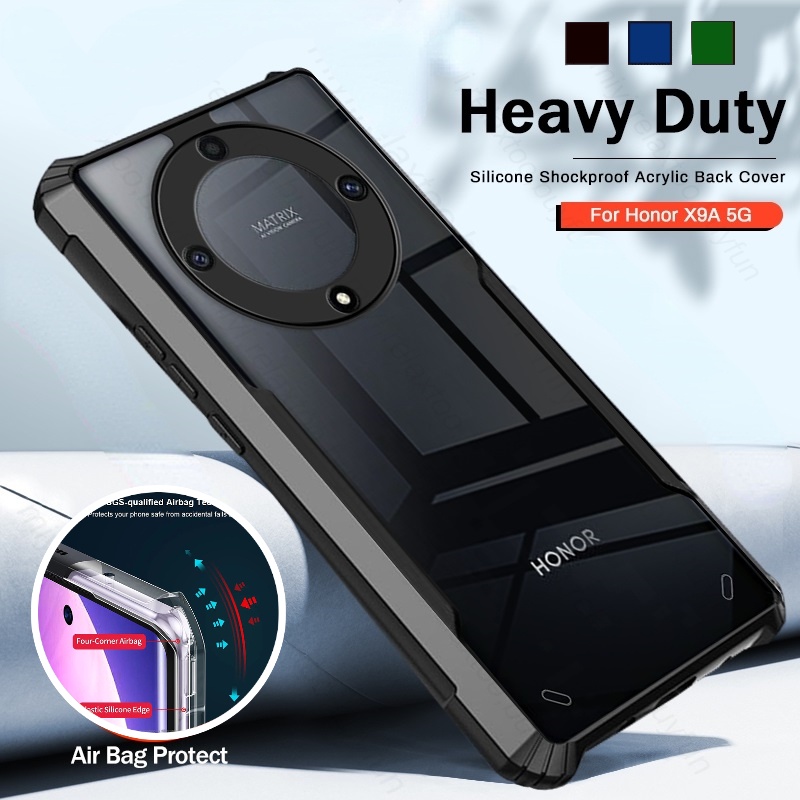 HonorX9BปลอกสําหรับHonor X9D X9C X9A X9B Honorx9c HonorX9D 5G 4Gกันกระแทกเคสโทรศัพท์อะคริลิคใสนุ่มTPUกรอบเกราะป้องกันน้ําหนักเบาปกหลังAnti Slip