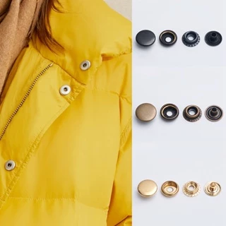 25 sets/100PCS bag 10/12.5/15/17/20mm hand pressed metal snap button rivet button clothes pants leather sewing button