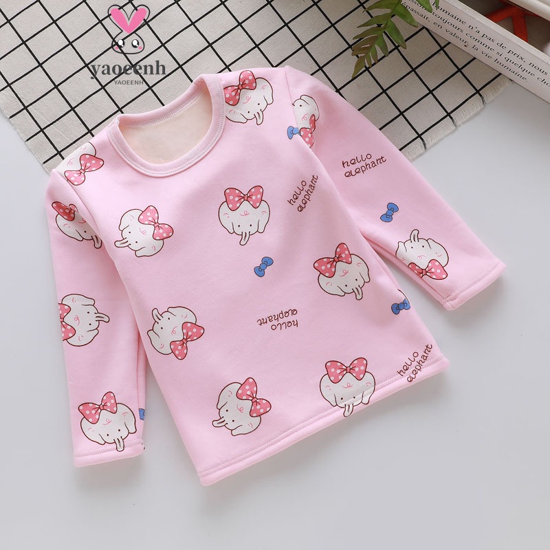 【YAOEENH】เสื้อคอกลม ผ้าฟลีซ ขนาดเล็ก 90-150 ซม. ลายการ์ตูน แฟชั่นฤดูใบไม้ร่วง และฤดูหนาว สําหรับเด็กผู้ชาย และเด็กผู้หญิง