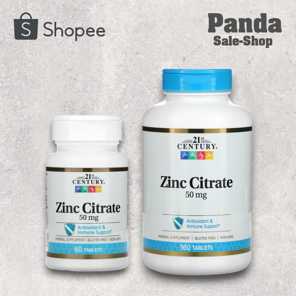 พร้อมส่ง  🔔  21st Century Zinc Citrate 50 mg