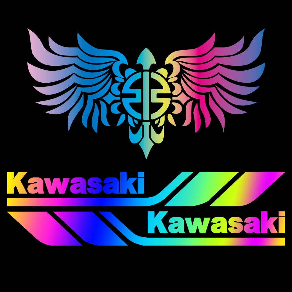 สติกเกอร์สะท้อนแสง ลายปีก Kawasaki สําหรับติดตกแต่งกระจกหน้ารถจักรยานยนต์ Kawasaki RR 150 Ninja 250 