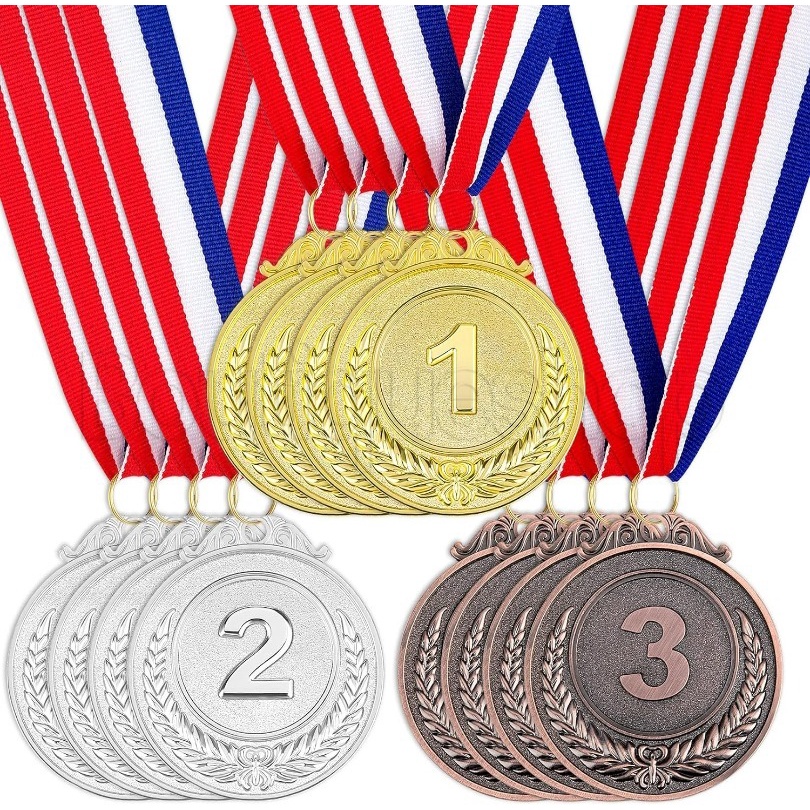 ของที่ระลึกเกมโรงเรียน / รางวัลผู้ชนะโลหะ พร้อมริบบิ้นคอ / กีฬา วิชาการ หรือการแข่งขันใด ๆ รางวัล สีทอง สีเงิน สีบรอนซ์ / เหรียญรางวัลโลหะ สีทอง สีเงิน สีบรอนซ์