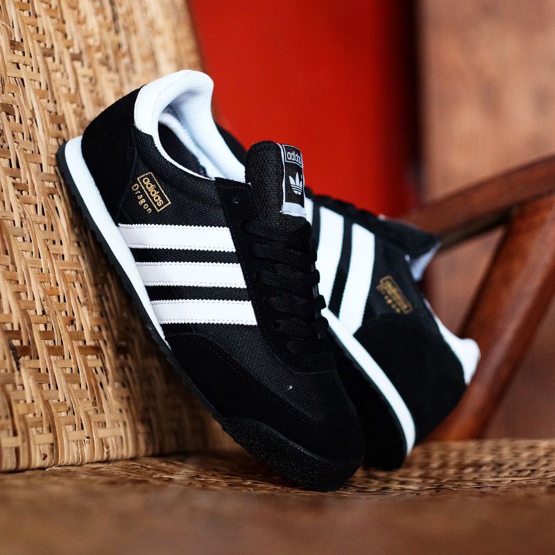 ใหม่ Adidas Dragon Black White ต้นฉบับ รองเท้า new