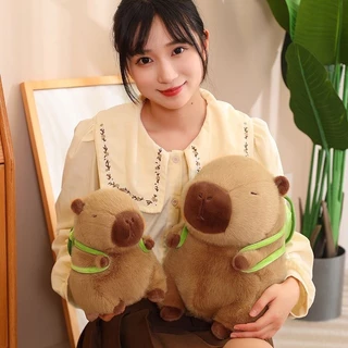 BHQ capybara ตุ๊กตา ตุ๊กตาคาปิบาร่า 23/35/45cm พร้อมกระเป๋าเป้สะพายหลัง