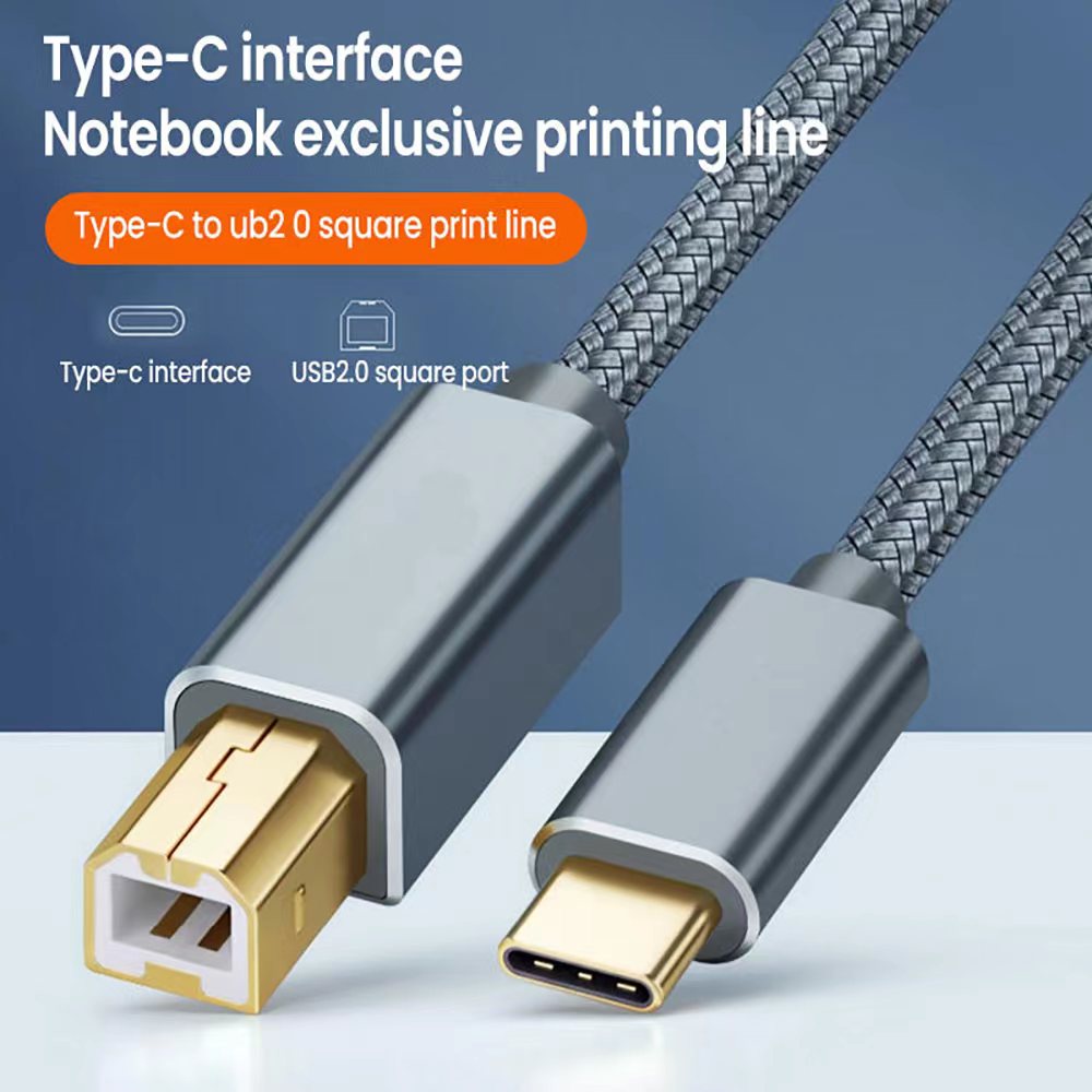เครื่องสแกนเนอร์ USB C เป็น USB B 2.0 ความเร็วสูง สําหรับเครื่องพิมพ์ แล็ปท็อป คอมพิวเตอร์ Epson HP Brother Huawei Xiaomi