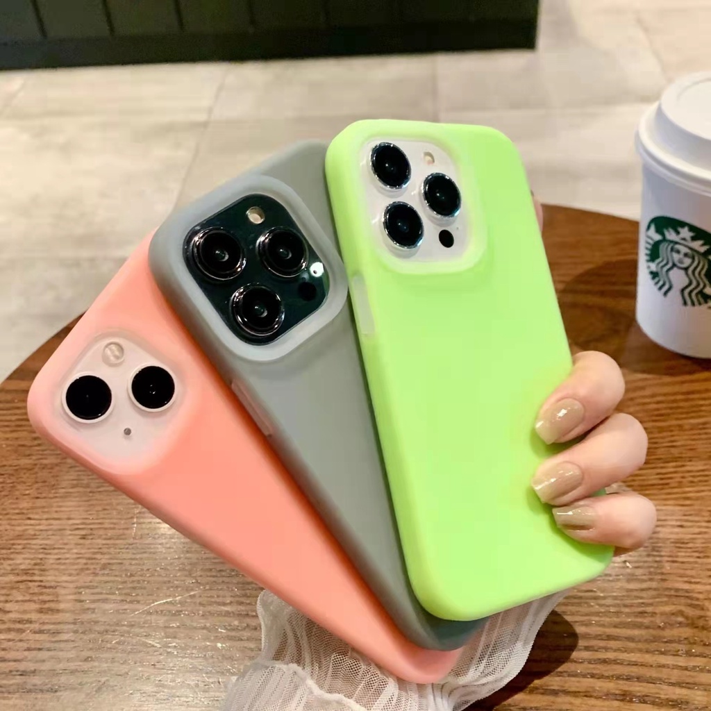 เคสโทรศัพท์มือถือ ซิลิโคนนิ่ม เจลลี่ โปร่งแสง กันกระแทก กันรอยกล้อง สําหรับ iPhone 15 14 13 12 Pro Max 12 13 14 Pro Max