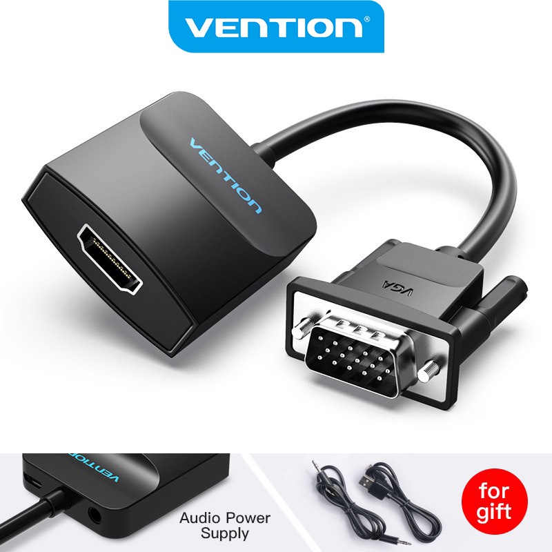 Vention VGA เป็น HDMI ตัวแปลง 1080P โปรเจคเตอร์ดิจิตอล สําหรับพีซี แล็ปท็อป อะแดปเตอร์เสียง วิดีโอ