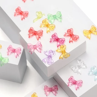 St. kunkka 30 ชิ้น 15*18 มิลลิเมตรอะคริลิคใสโบว์ลูกปัดแฟชั่น charm สามารถใช้สำหรับเครื่องประดับ DIY ทำสร้อยคอสร้อยข้อมือ