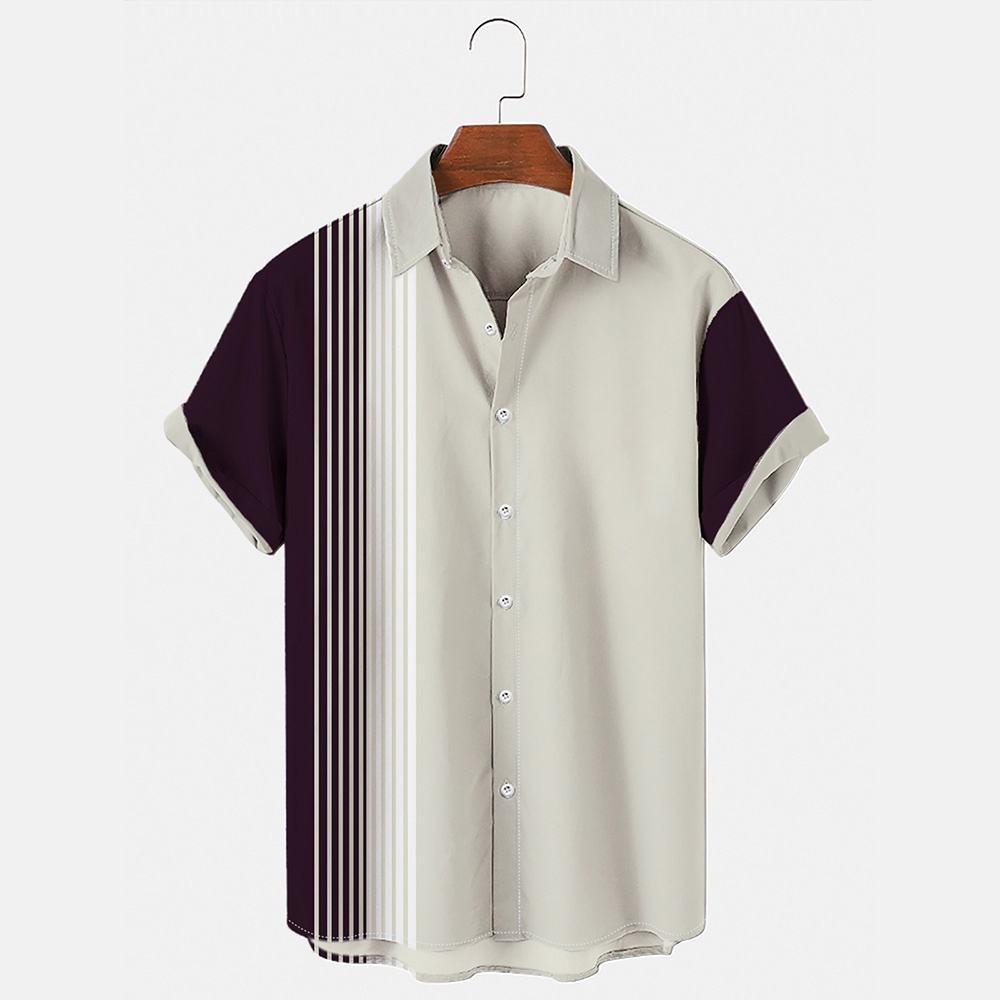 Songkran ใหม่ เสื้อเชิ้ตแขนสั้นลําลอง ผ้าไนล่อน ระบายอากาศ ทรงหลวม น้ําหนักเบา สไตล์วินเทจ แฟชั่นสําหรับผู้ชาย