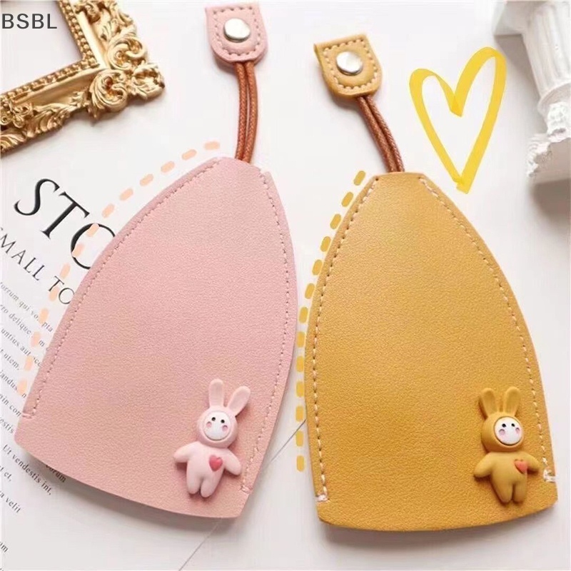 Bsbl เคสกุญแจรถยนต์ หนัง PU แบบดึงออก ลายการ์ตูนสัตว์น่ารัก ความจุขนาดใหญ่