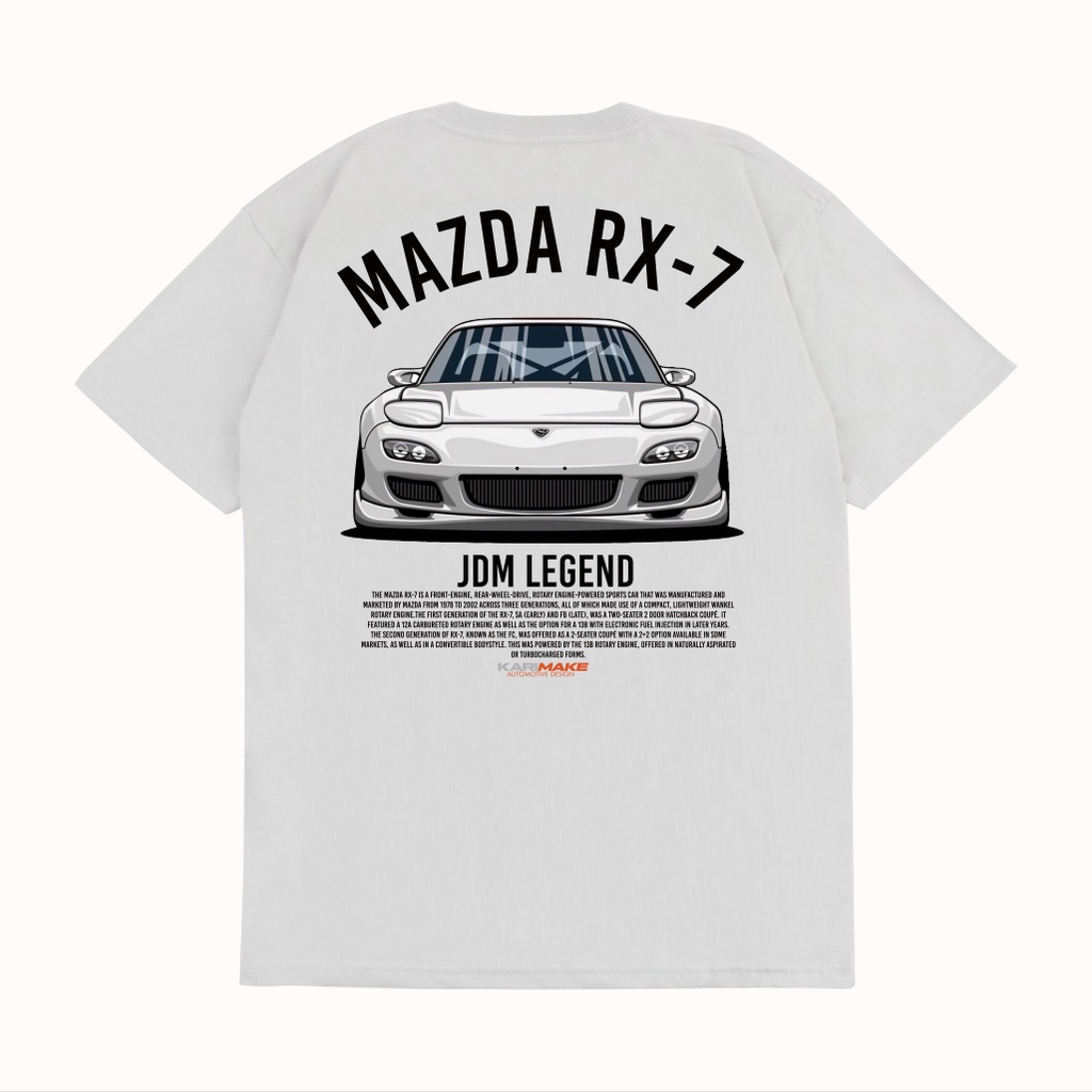 ยินดีต้อนรับ a Karimake MAZDA RX7 RX-7 JDM LEGEND Car T-Shirt Automotive T-Shirt_12
